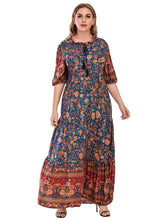 Plus Size Ditsy Floral Lettuce Frill Ruffle Dress Sai Feel